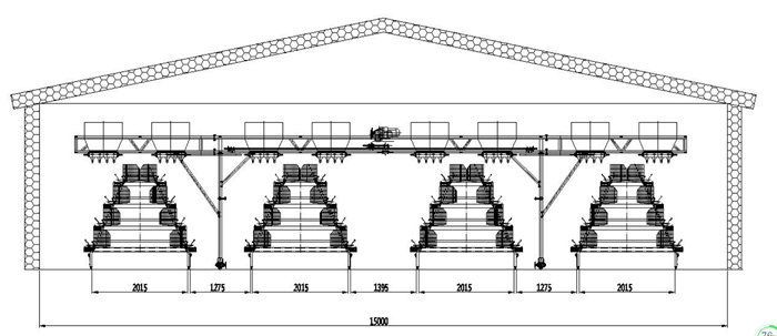 layer cage Gantry feeding system