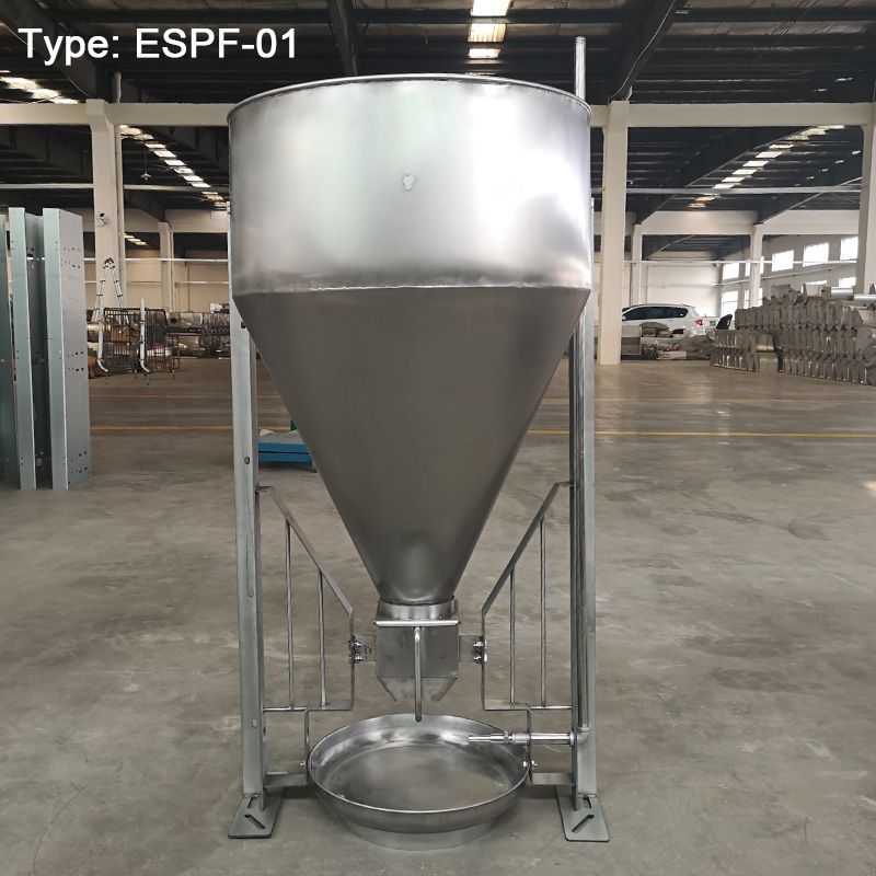 Comedero para cerdos de acero inoxidable