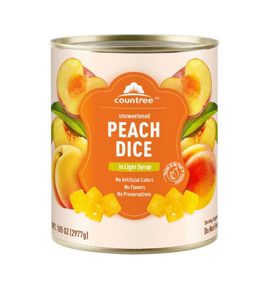 Canned Yellow Peach Dices 105oz