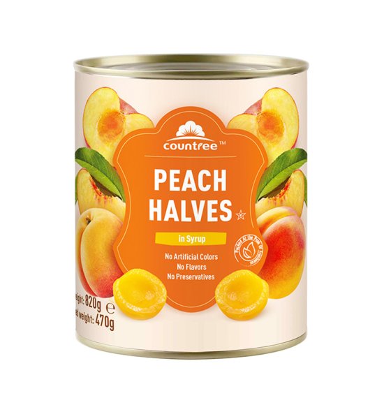 Canned Yellow Peach Halves 820g