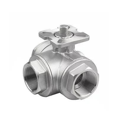 Stainless Steel 3way Threaded Ball Valve