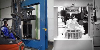 Máquina de prensado de neumáticos macizos