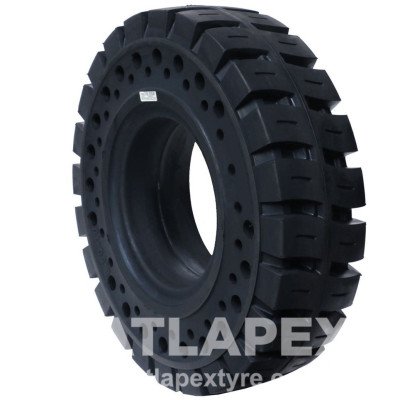 Neumático macizo 6.50-10 con perforaciones. Para uso en carretillas elevadoras eléctricas con patrón AP-LUG3.