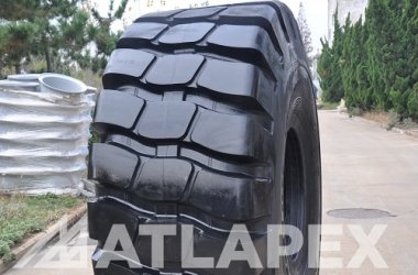 ATLAPEX Nuevo diseño de 29.5-25 E-4/L-4, neumático radial con carcasa y flanco reforzados.