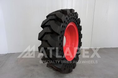 Neumático macizo ATLAPEX 33X12-16: Potenciando las minicargadoras para condiciones de trabajo extremas.