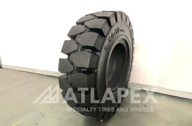 Neumático macizo resistente ATLAPEX 6.50-10 con patrón ECORUN para montacargas industriales Toyota.