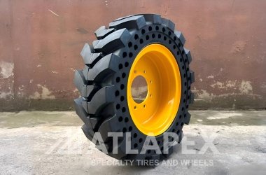 Neumáticos de caucho macizo con amortiguación ATLAPEX 30X10-16 negros para minicargadoras JCB