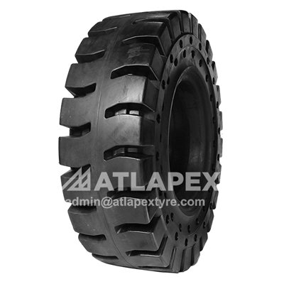 Solid 23.5-25 Tire with AP-TORKY pattern for loader use in tough working condition. (1)