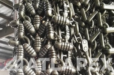 Tire protection chain 601  4x4, which is used on gaint loader Tire, for 45/65-45 or bigger.