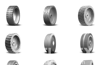 Scissor lift wheels and tires with full range and approved quality.