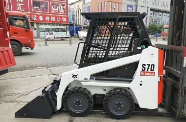 Solid skid steer tires 5.70-12 for BOBCAT S70 model skid steer loader.