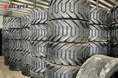 Full range of boomlift tires with foam filled service for your highplatform equipments