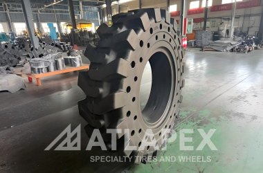 ATLAPEX 13.00-24 Excellent Solid Tires: Premium Choice for CAT428 Backhoe Loader