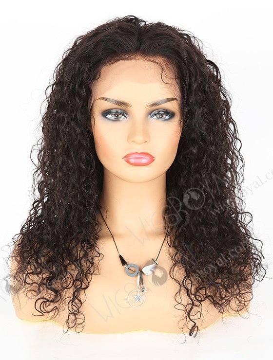 In Stock Indian Remy Hair 18" Curly 15mm Natural Color 13x4 Lace Front Wig SLF-01288-328