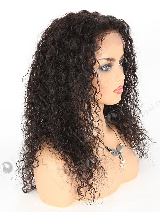 In Stock Indian Remy Hair 18" Curly 15mm Natural Color 13x4 Lace Front Wig SLF-01288-332