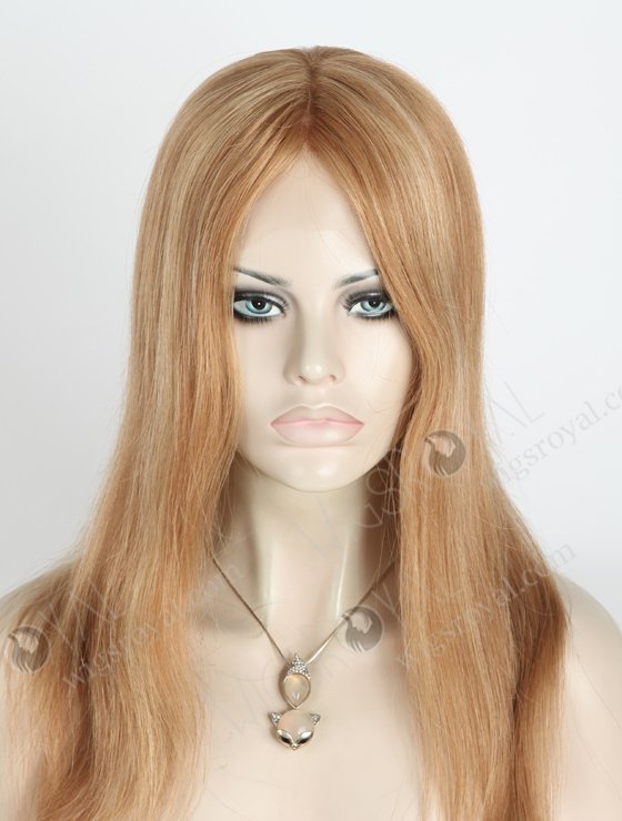 Glueless Silk Top Wigs Light Brown Blonde Mixed Color 16 Inch European Virgin Hair GLL-08001-233
