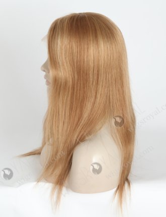 Glueless Silk Top Wigs Brown Blonde Mixed Color Human Hair | In Stock European Virgin Hair 16" Straight 8a#/24# Color Lace Front Silk Top Glueless Wig GLL-08001