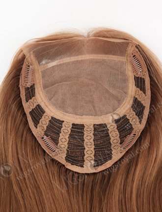 Clip In Brown Hairpieces for Women to Add Volume | In Stock European Virgin Hair 18" Straight 9# Color 7"×8" Silk Top Open Weft Human Hair Topper-003