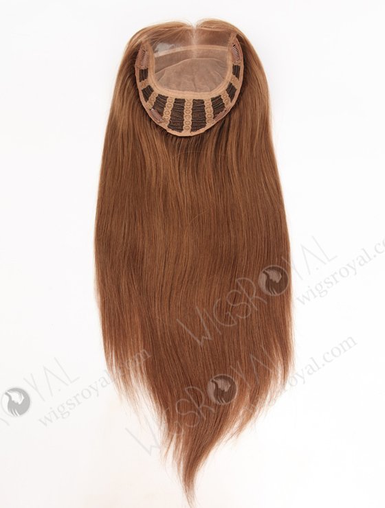 Clip In Brown Hairpieces for Women to Add Volume | In Stock European Virgin Hair 18" Straight 9# Color 7"×8" Silk Top Open Weft Human Hair Topper-003-389