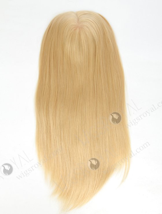 In Stock European Virgin Hair 16" One Length Straight 22# Color 5.5"×5.5" Silk Top Wefted Hair Topper-016-447