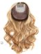 In Stock European Virgin Hair 16" Beach Wave T9/613# with T9/18# Highlights 7"×7" Silk Top Wefted Hair Topper-027