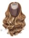 Full Coverage Remy Hair Toppers for Thinning Hair 16 Inch Brown with Blonde Highlights 8 x 8 Topper-028