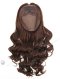 Large Base Silk Top Wefted Hair Topper 18 Inch Dark Brown Wavy Virgin Hair Topper-031