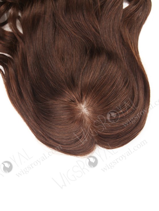 In Stock European Virgin Hair 18" One Length Beach Wave 2a# Color 8"×8" Silk Top Wefted Hair Topper-031-678