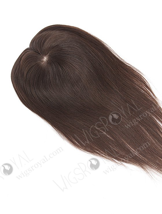 Seamless Silk Base Human Hair Toppers 14 inches Natural Color Topper-008-722