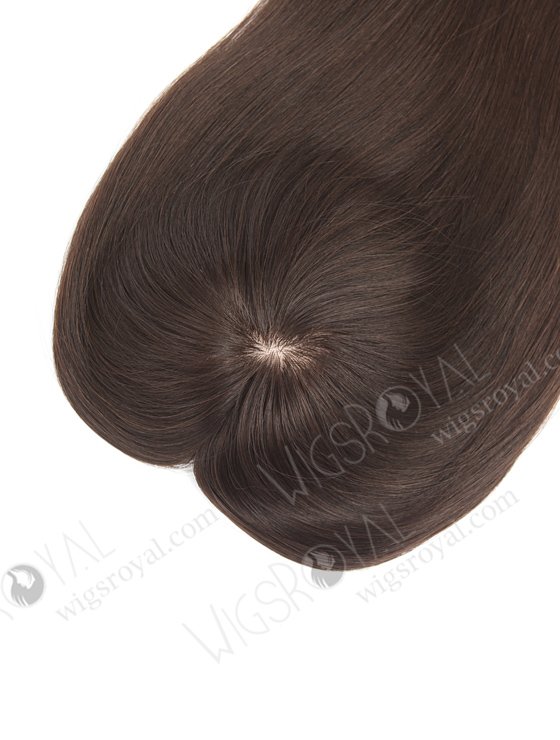 Seamless Silk Base Human Hair Toppers 14 inches Natural Color Topper-008-723