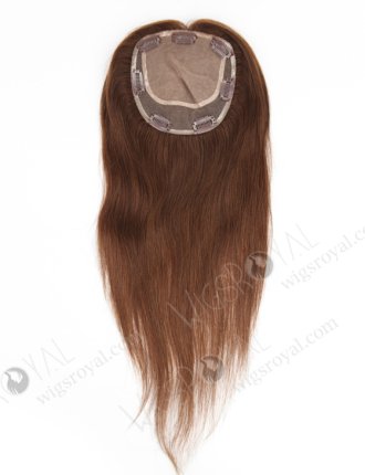 Best Silk Top Brown Human Hair Toppers for Women with Thin Hair Topper-035