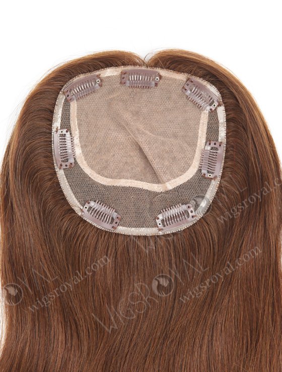 Best Silk Top Brown Human Hair Toppers for Women with Thin Hair Topper-035-761