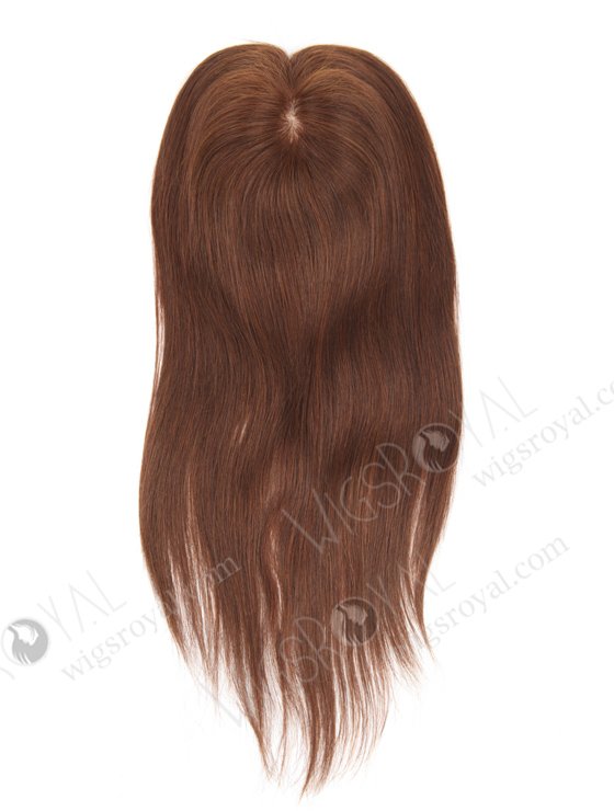 Clip In Crown Filler Hair Pieces 16" Chocolate Brown Premium Remy Human Hair Topper-053-752