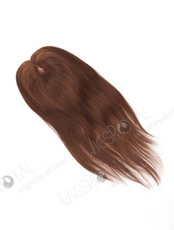 Clip In Crown Filler Hair Pieces 16" Chocolate Brown Premium Remy Human Hair Topper-053-753