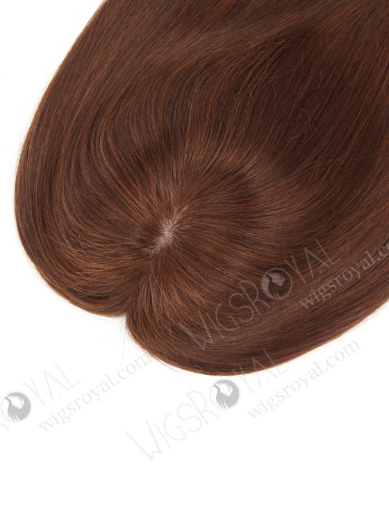 Clip In Crown Filler Hair Pieces 16" Chocolate Brown Premium Remy Human Hair Topper-053-754