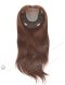  High Quality Clip On Dark Brown Hair Topper Natural Looking Mono Top Hair Piece for Women Topper-051