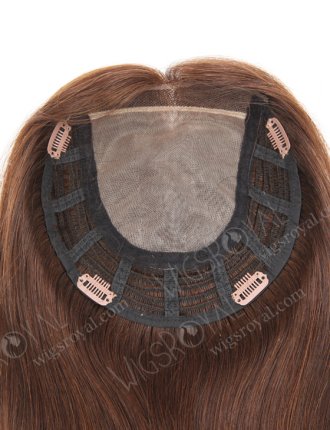 Fine Mono Top Hair Pieces Topper for Women's Hair Loss | In Stock 7"*7" European Virgin Hair 16" Straight Color 2a# Mono Top Hair Topper-051