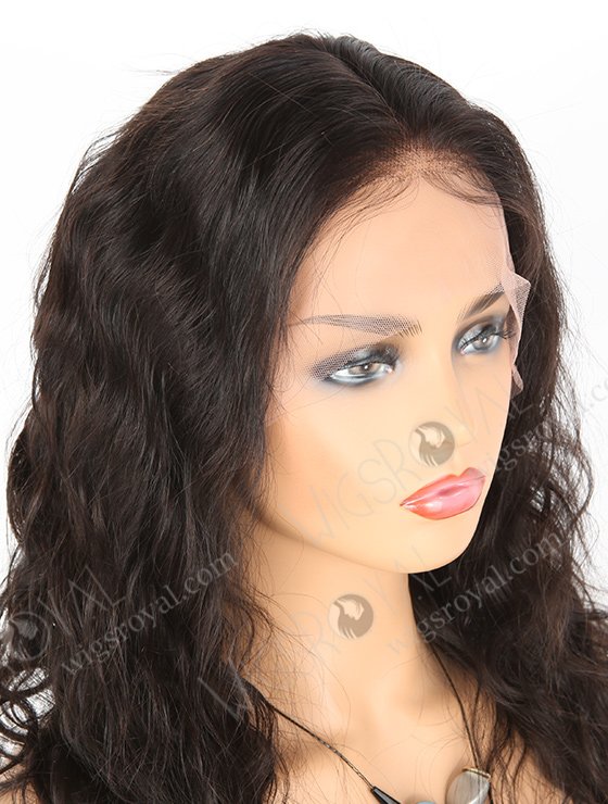 In Stock Indian Remy Hair 18" Natural Wave Natural Color Lace Front Wig SLF-01274-650