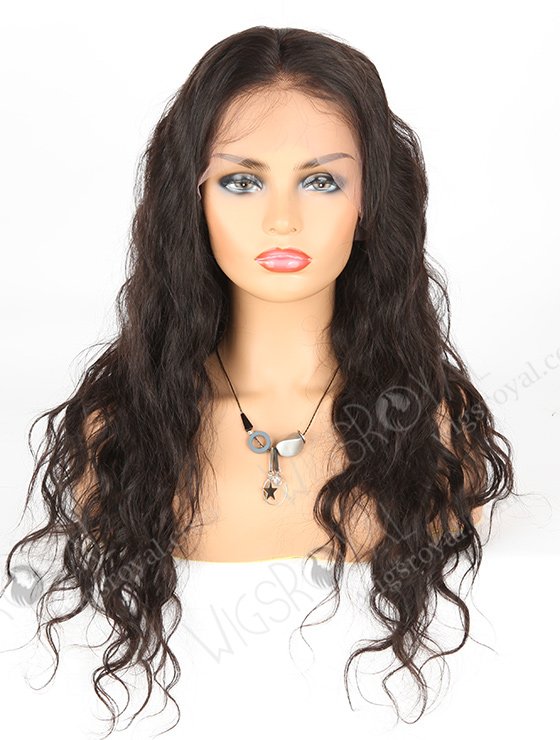 In Stock Indian Remy Hair 22" Natural Wave Natural Color Lace Front Wig SLF-01276-611
