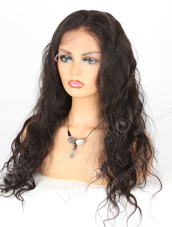 In Stock Indian Remy Hair 22" Natural Wave Natural Color Lace Front Wig SLF-01276-610
