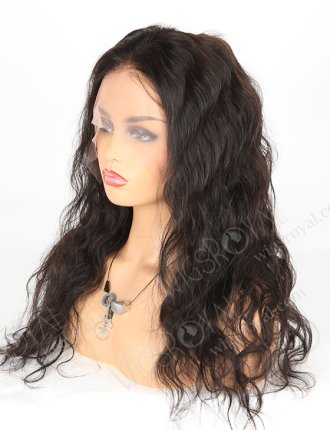 In Stock Indian Remy Hair 20" Natural Wave Natural Color Lace Front Wig SLF-01275