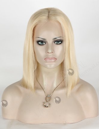 Shoulder Length Blonde Bob Wig 12 Inch Indian Remy Hair 613# SLF-01291