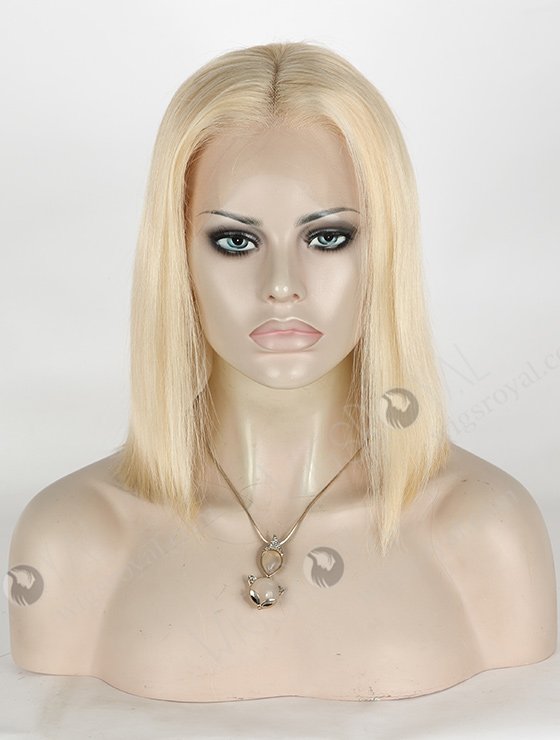 Shoulder Length Blonde Bob Wig 12 Inch Indian Remy Hair 613# SLF-01291-1098