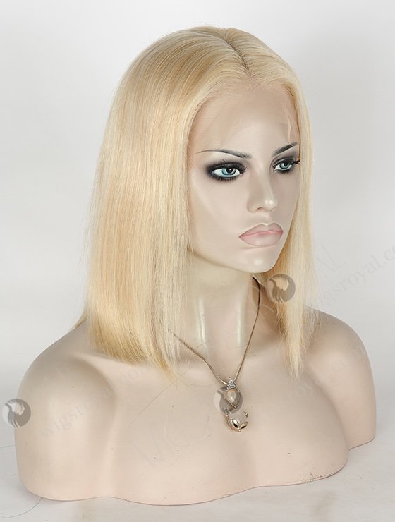 Shoulder Length Blonde Bob Wig 12 Inch Indian Remy Hair 613# SLF-01291-1097