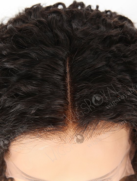 In Stock Indian Remy Hair 16" Tight Pissy Natural Color Lace Front Wig SLF-01245-1081