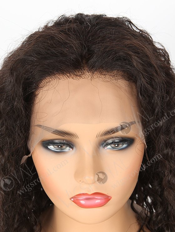 In Stock Indian Remy Hair 18" Natural Curly Natural Color Lace Front Wig SLF-01255-1033