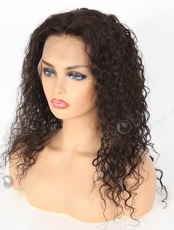 In Stock Indian Remy Hair 18" Natural Curly Natural Color Lace Front Wig SLF-01255-1036