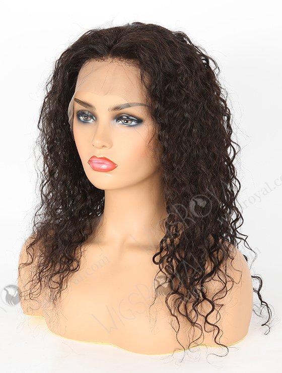 In Stock Indian Remy Hair 18" Natural Curly Natural Color Lace Front Wig SLF-01255-1039