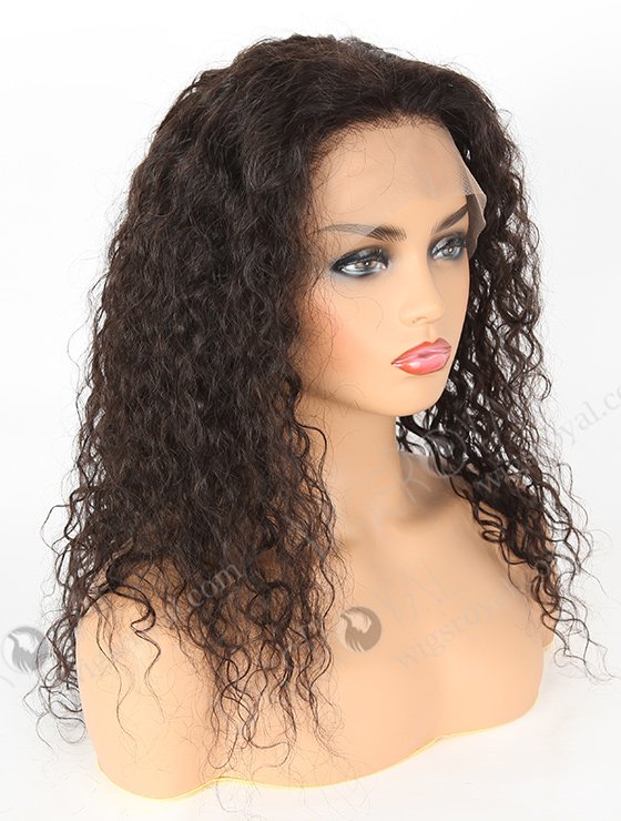 In Stock Indian Remy Hair 18" Natural Curly Natural Color Lace Front Wig SLF-01255-1038