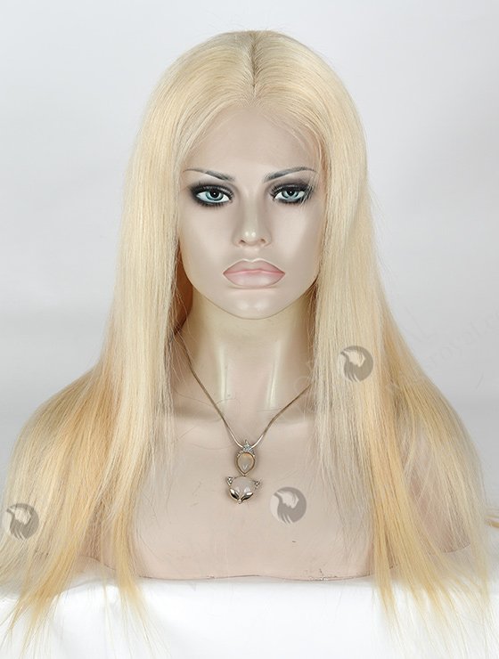 In Stock Indian Remy Hair 18" Straight Color 613# Lace Front Wig SLF-01263